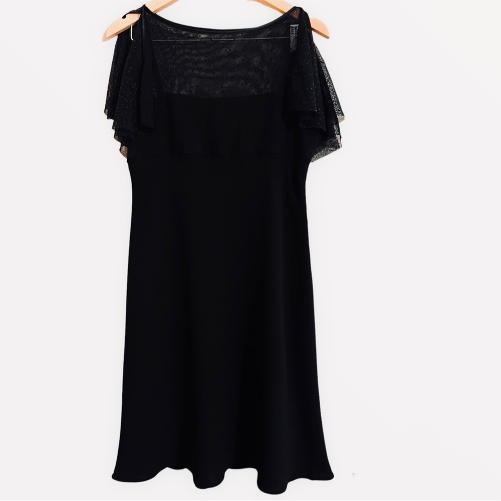 Evan Picone A-Line Dress w/ Butterfly Sleeves